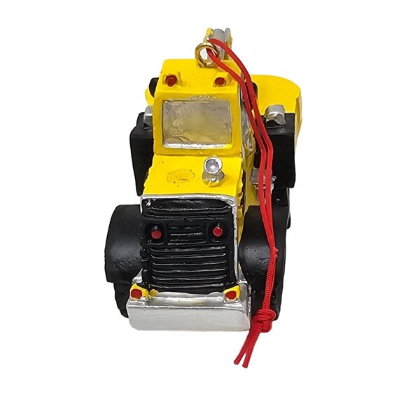 Yellow Front End Construction Loader Heavy Equipment Resin Ornament - Picture 3 of 4